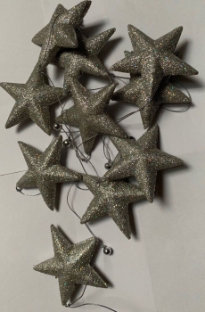 Sternengirlande "Poly" silber